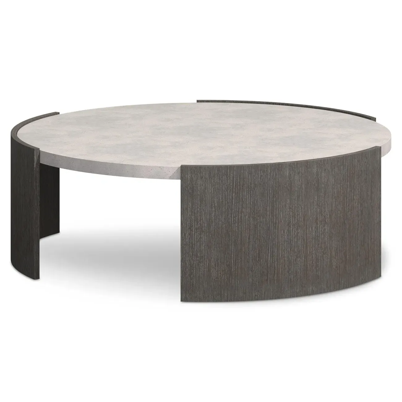 Preston Round Coffee Table - Cream, Concrete
