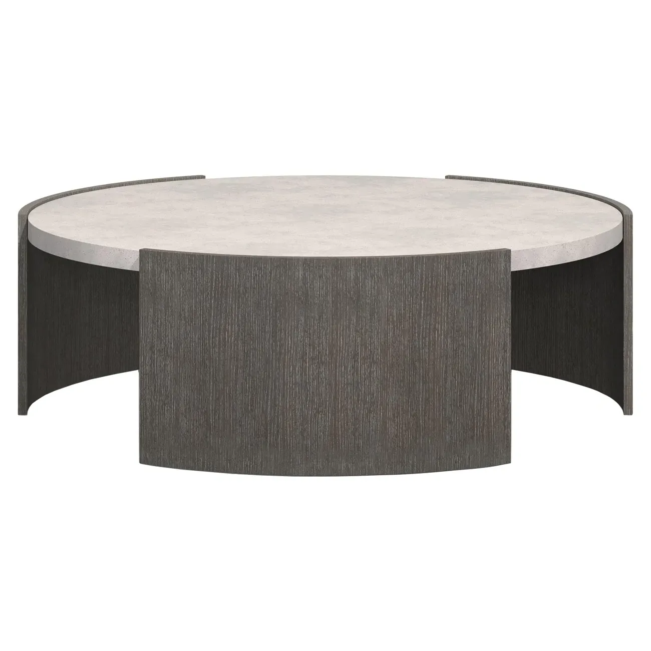 Preston Round Coffee Table - Cream, Concrete image