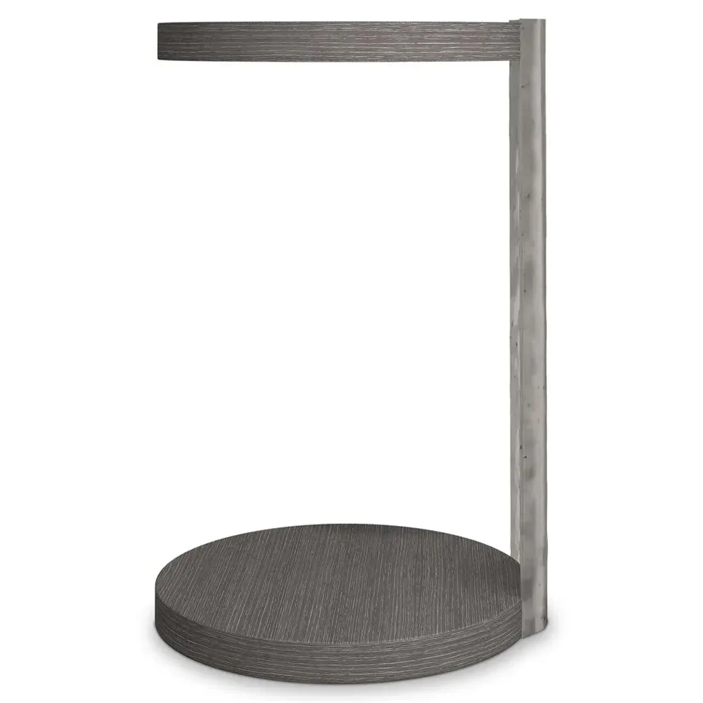 Preston Round Side Table - Grey, Oak