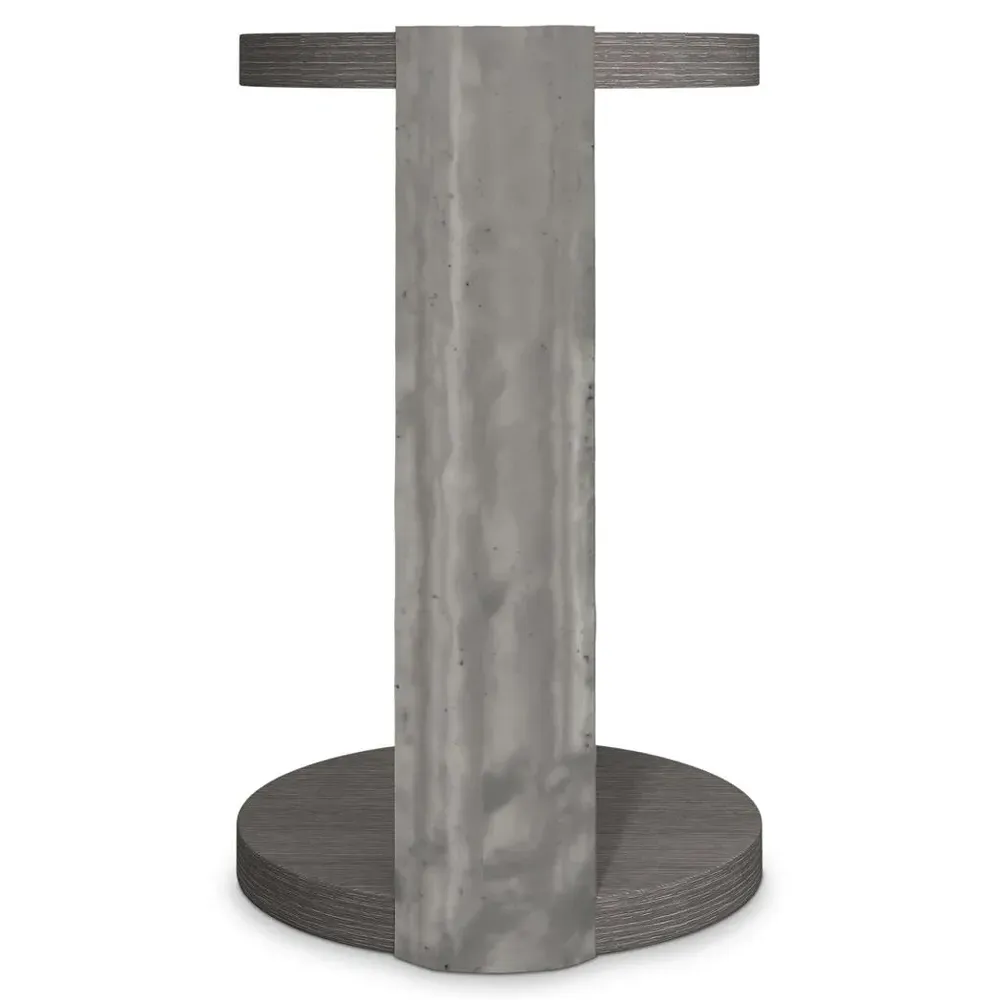 Preston Round Side Table - Grey, Oak