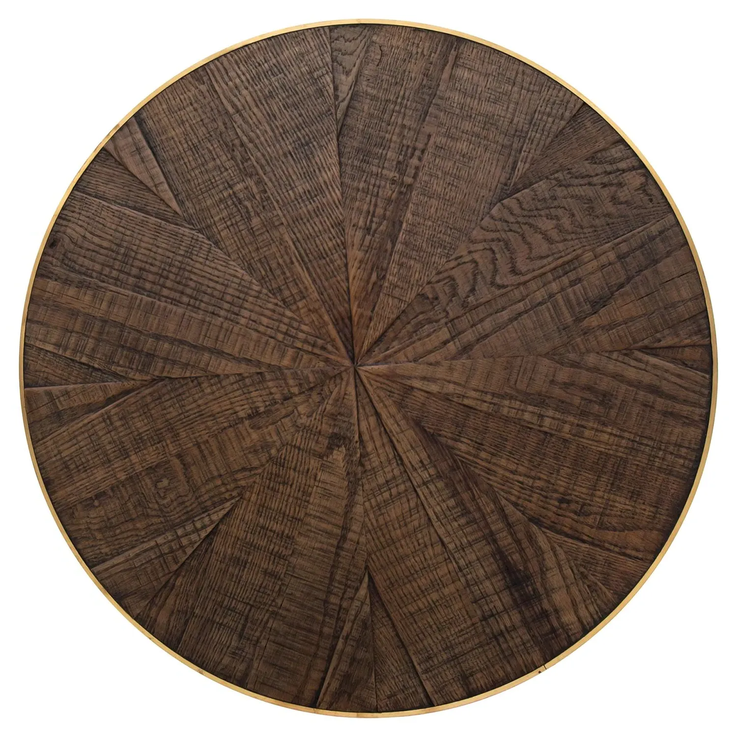 Primo Round Starburst Coffee Table - Black, Oak