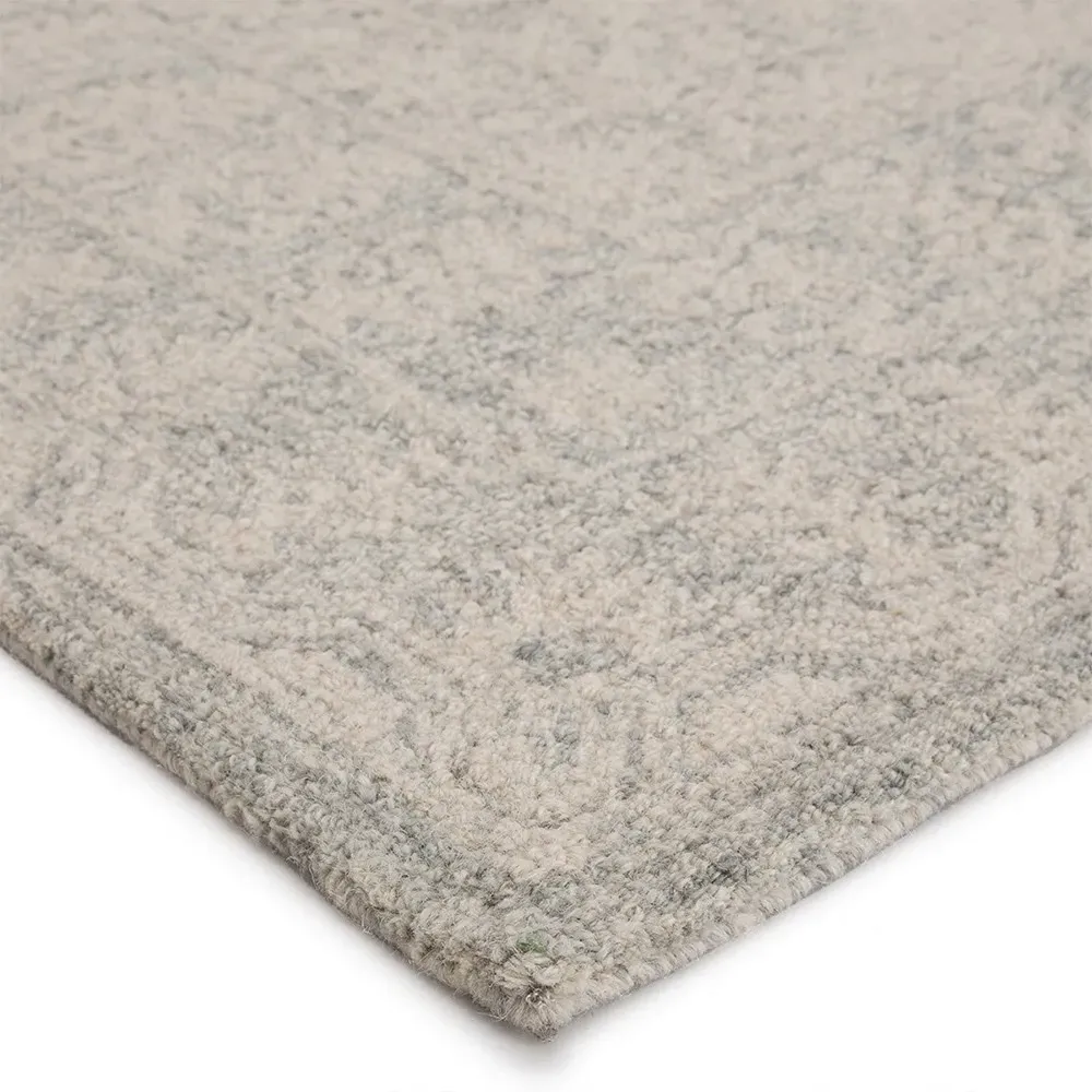 Primrose 9x12 Floral Patterned Rug - Cream, Wool