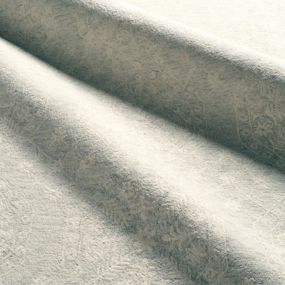 Primrose Sample Floral Patterned Rug - Cream, Wool