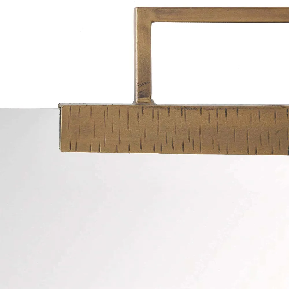 Princeton Rectangular Wall Mirror - Antique Brass, Metal