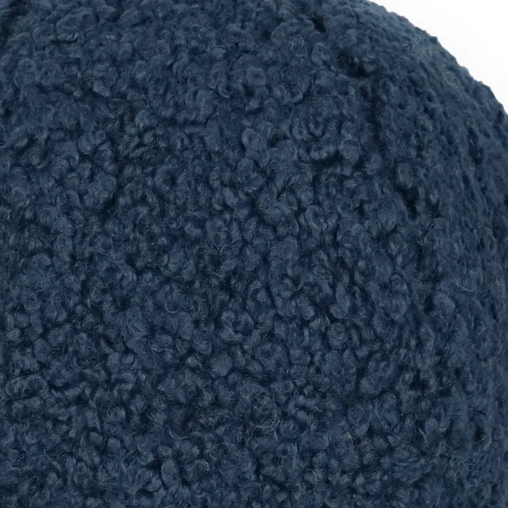 Prinsloo Faux Fur Sphere Throw Pillow - Navy Blue