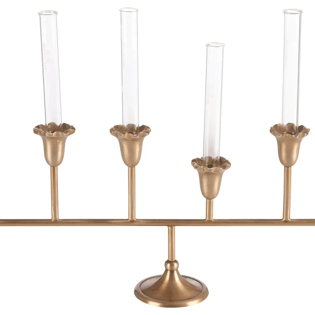 Priva Fluted Bud Vase Centerpiece - Antique Brass