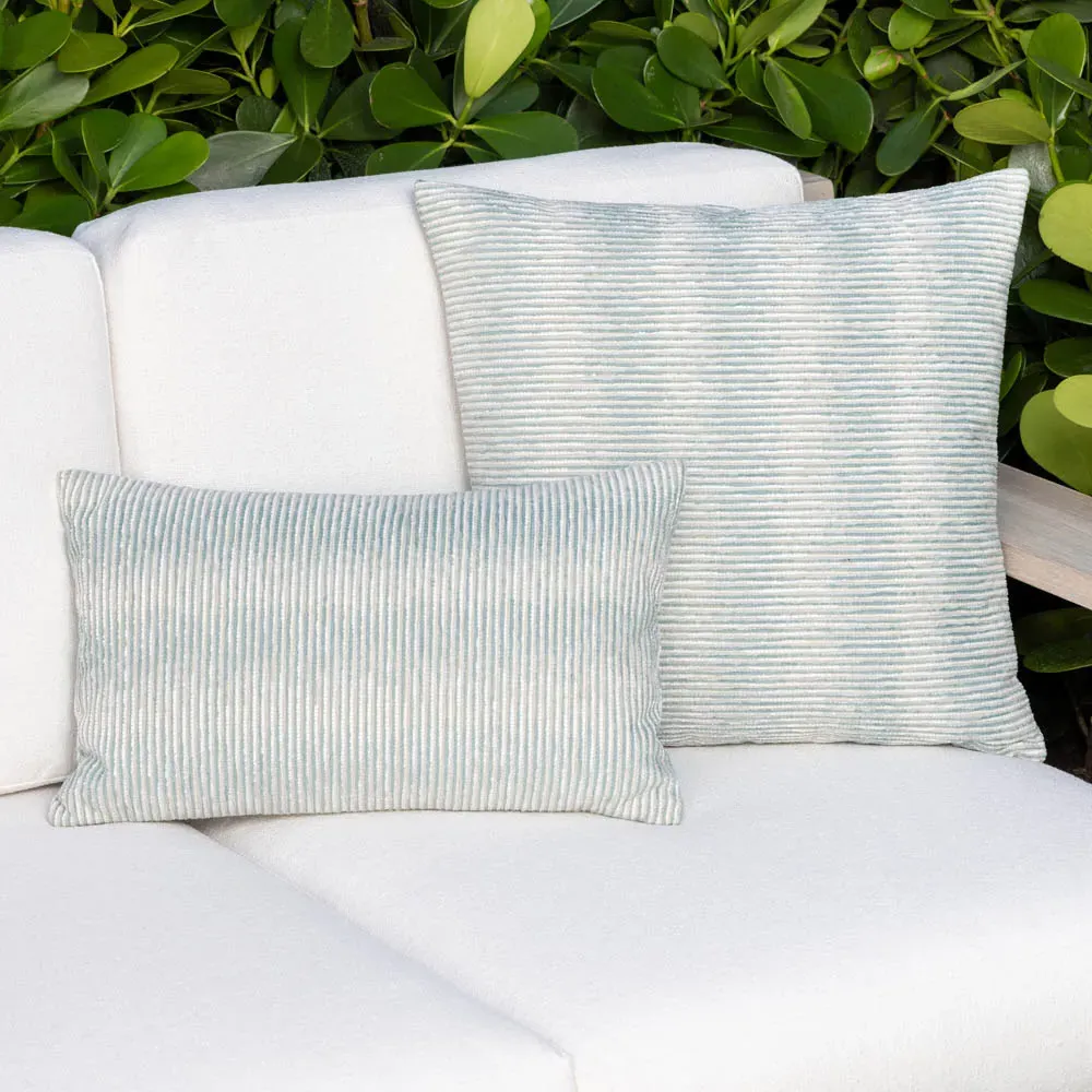 Progress Square Indoor Outdoor Throw Pillow - Mist, Polyester
