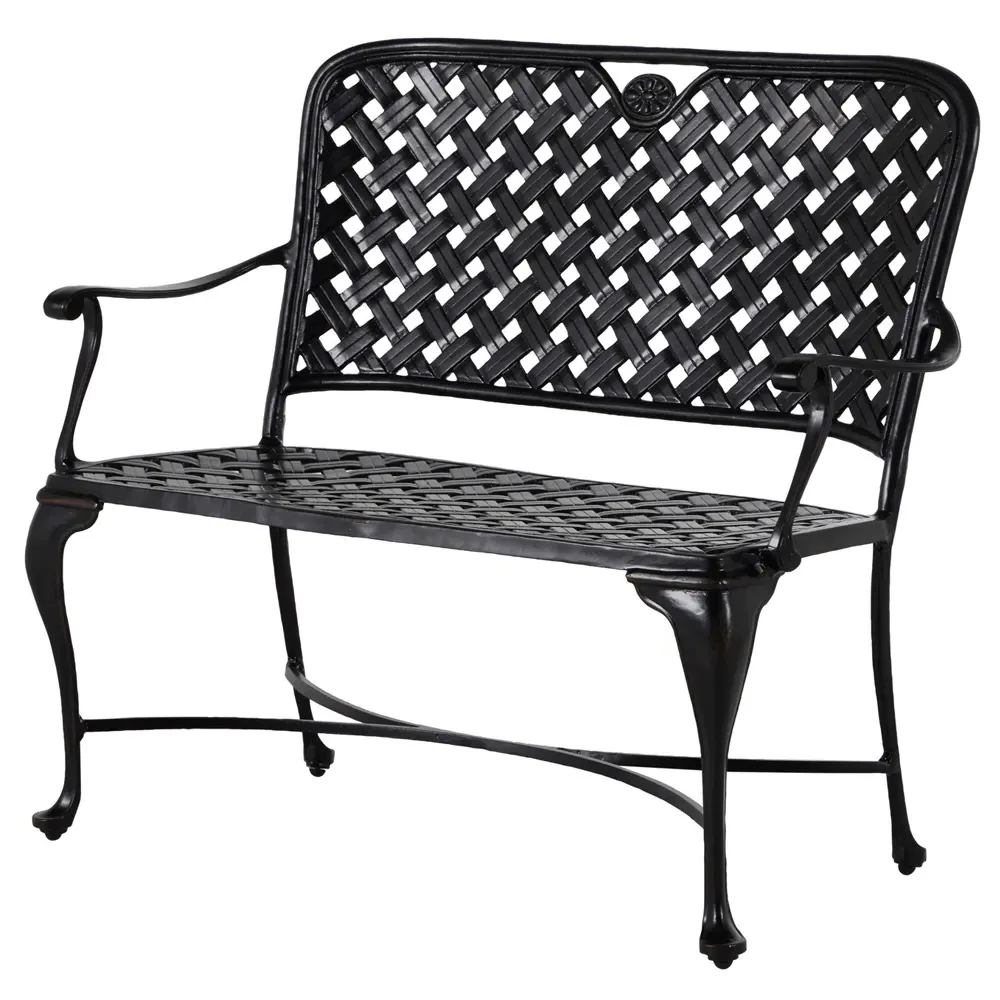 Provance Outdoor Bench with Cushion - White