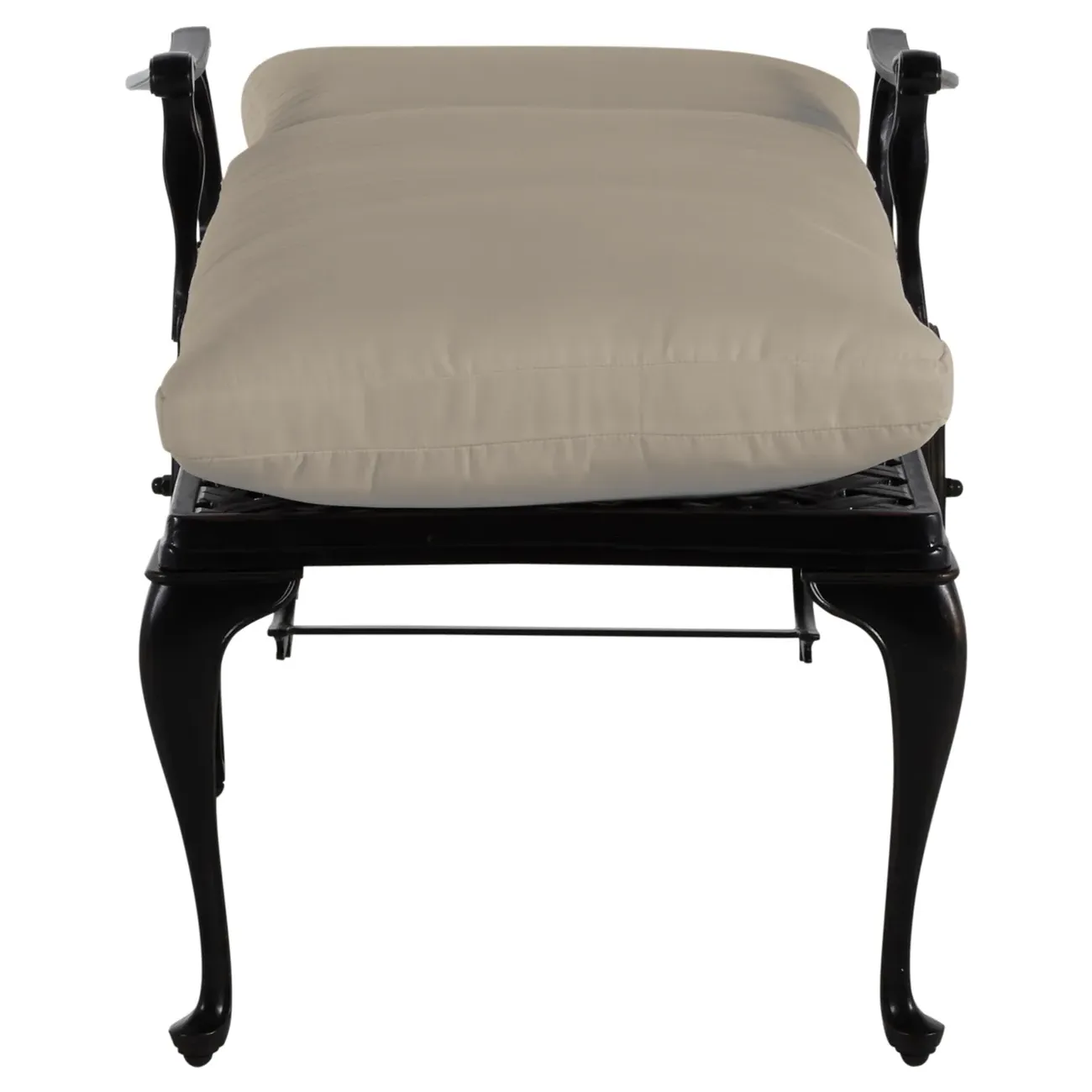 Provance Outdoor Chaise Lounge - Beige, Cast Aluminum