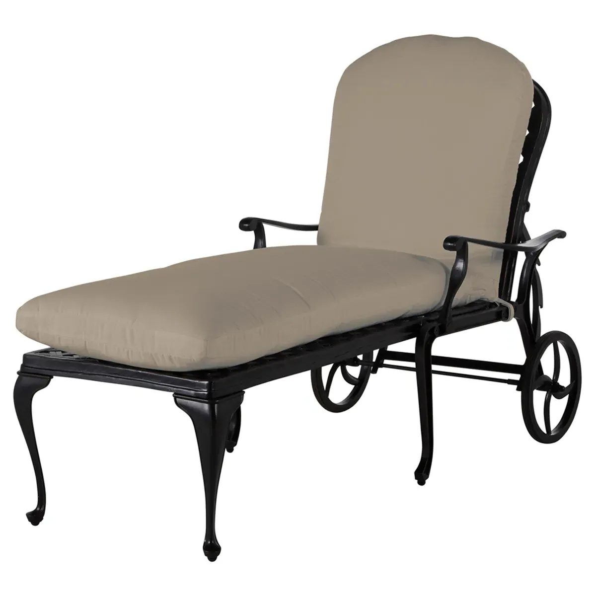 Provance Outdoor Chaise Lounge - Beige, Cast Aluminum image