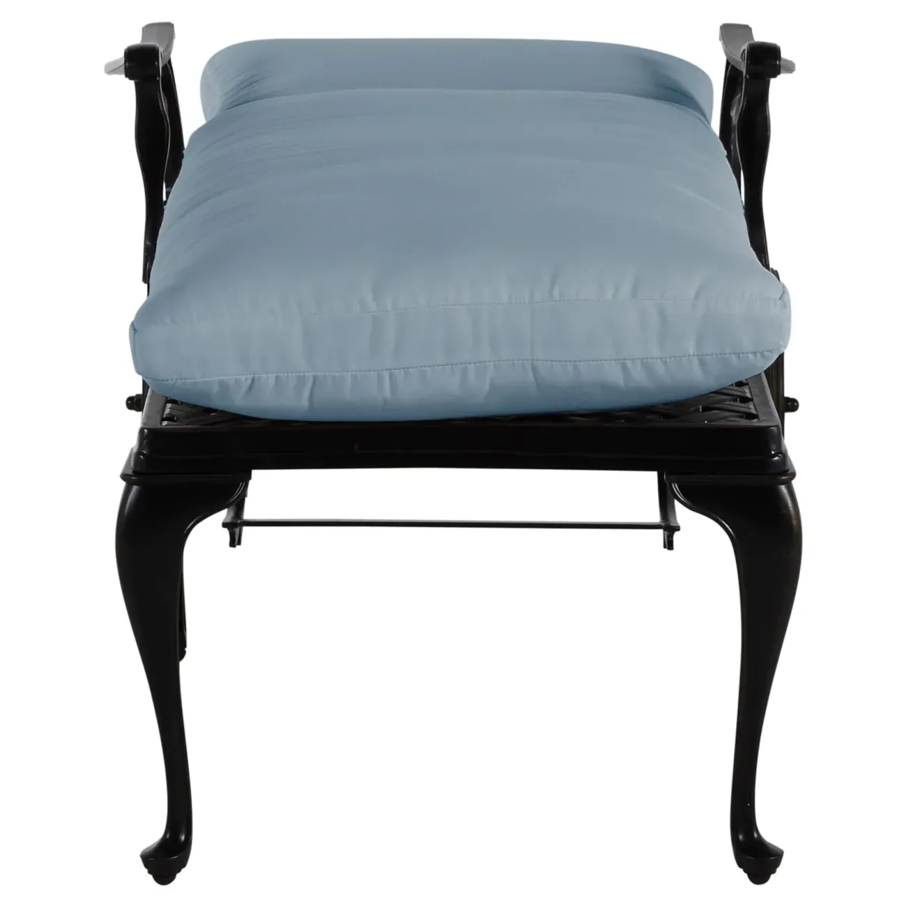 Provance Outdoor Chaise Lounge - Blue, Cast Aluminum