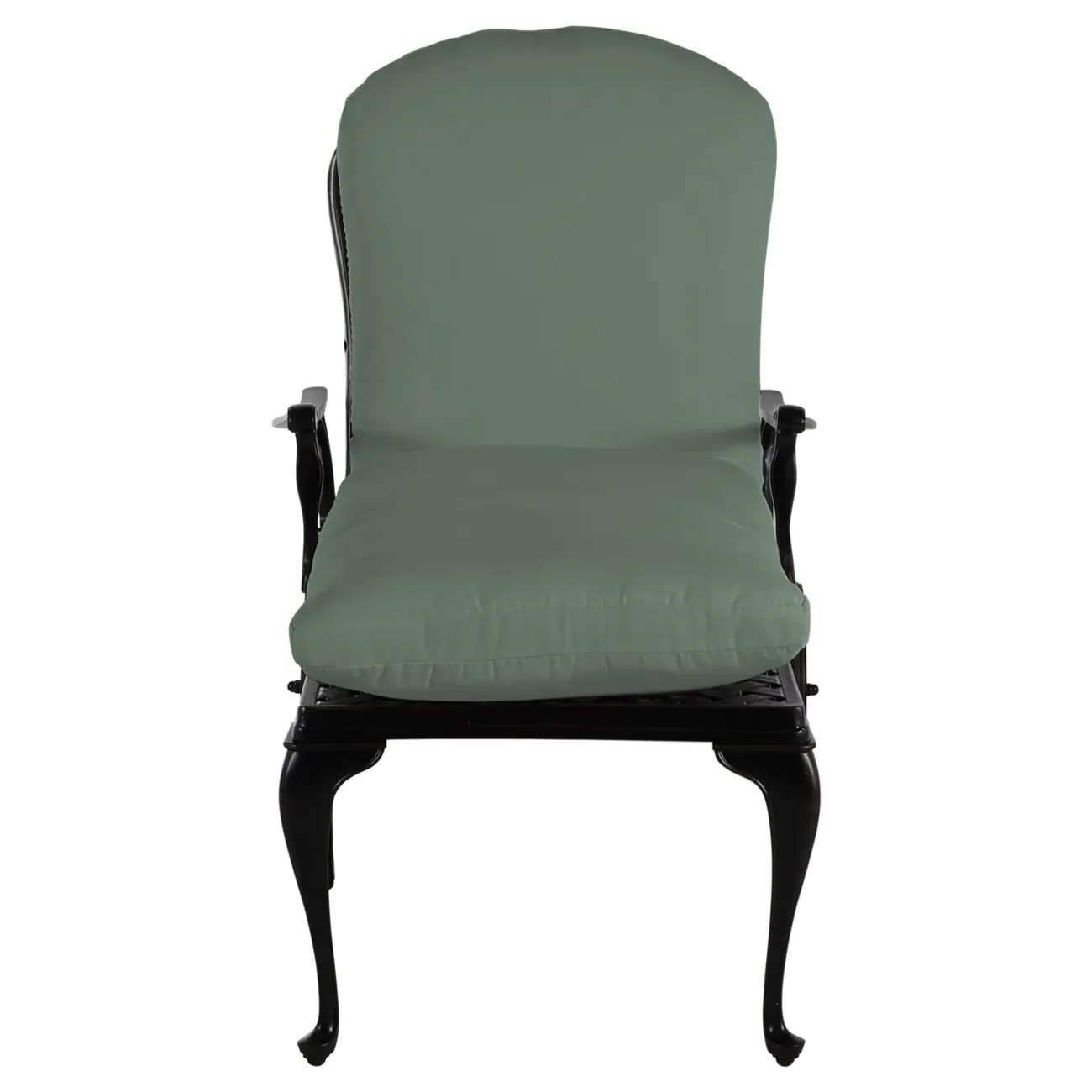 Provance Outdoor Chaise Lounge - Green, Cast Aluminum