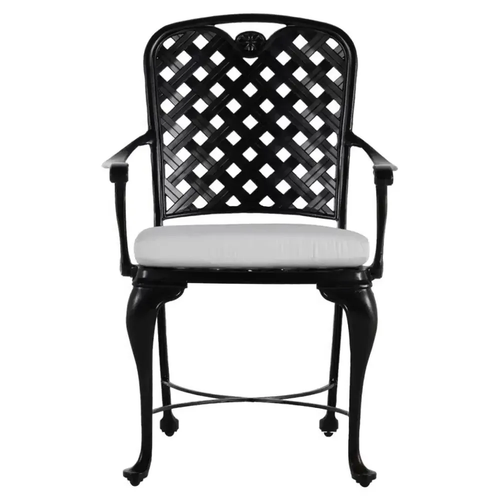 Provance Outdoor Dining Arm Chair with Cushion - White