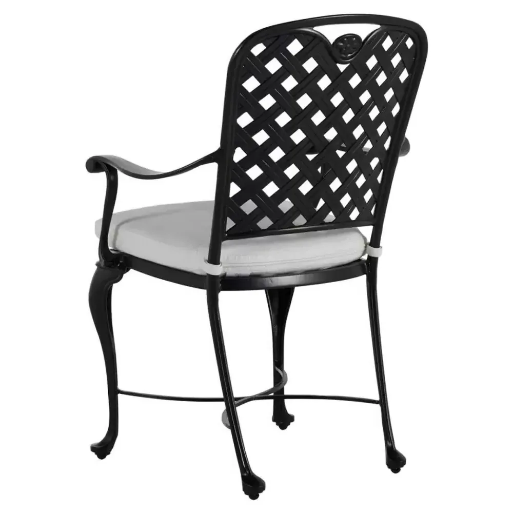 Provance Outdoor Dining Arm Chair with Cushion - White