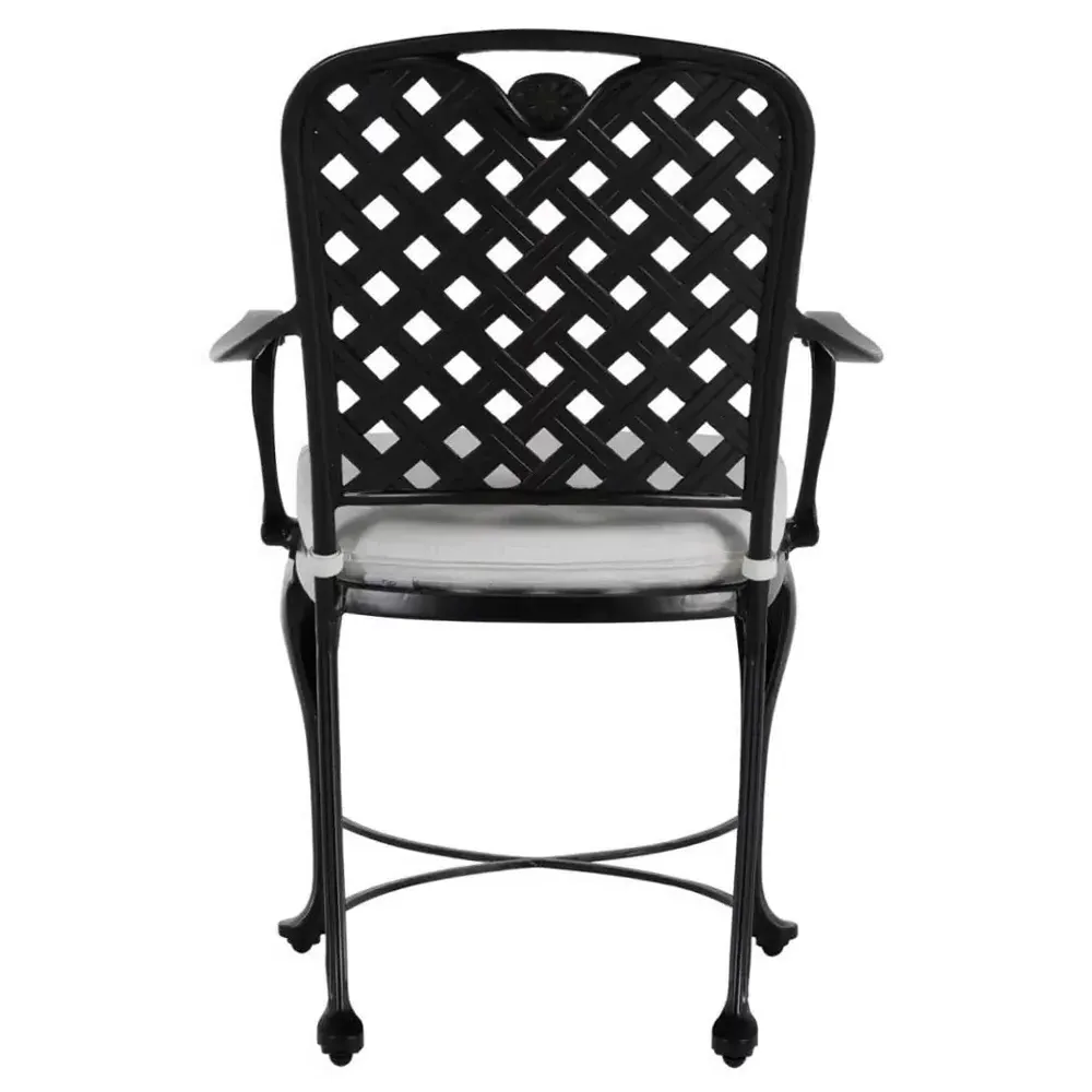 Provance Outdoor Dining Arm Chair with Cushion - White