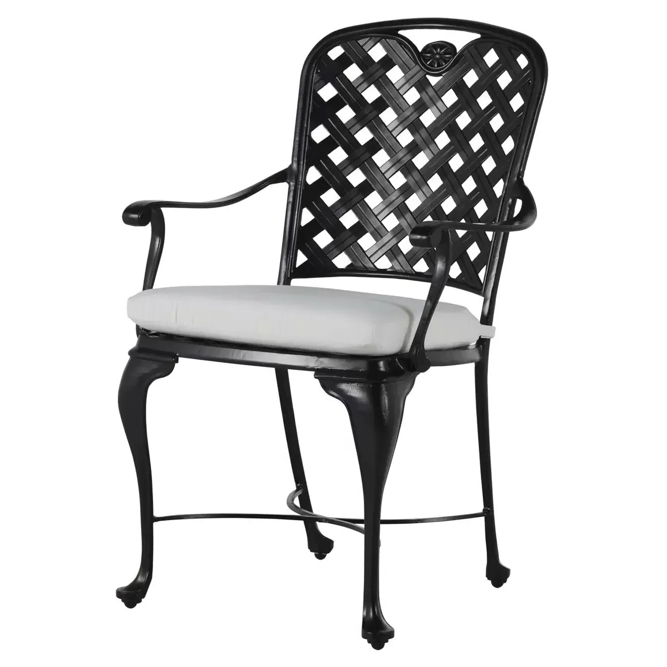 Provance Outdoor Dining Arm Chair with Cushion - White