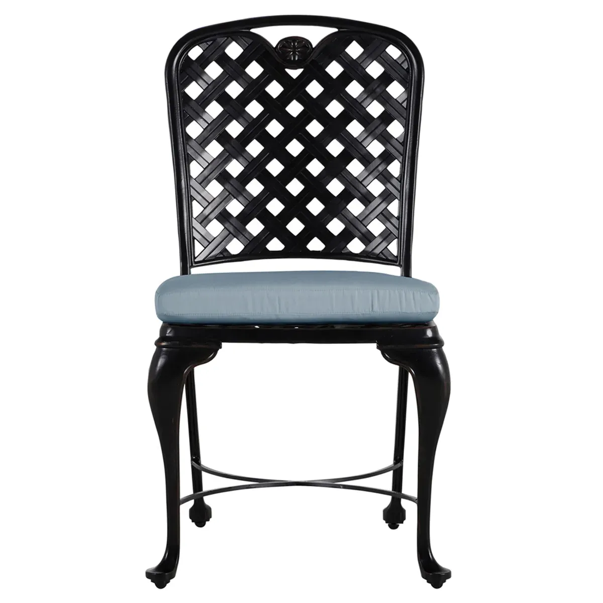 Provance Outdoor Dining Chair - Blue, Cast Aluminum