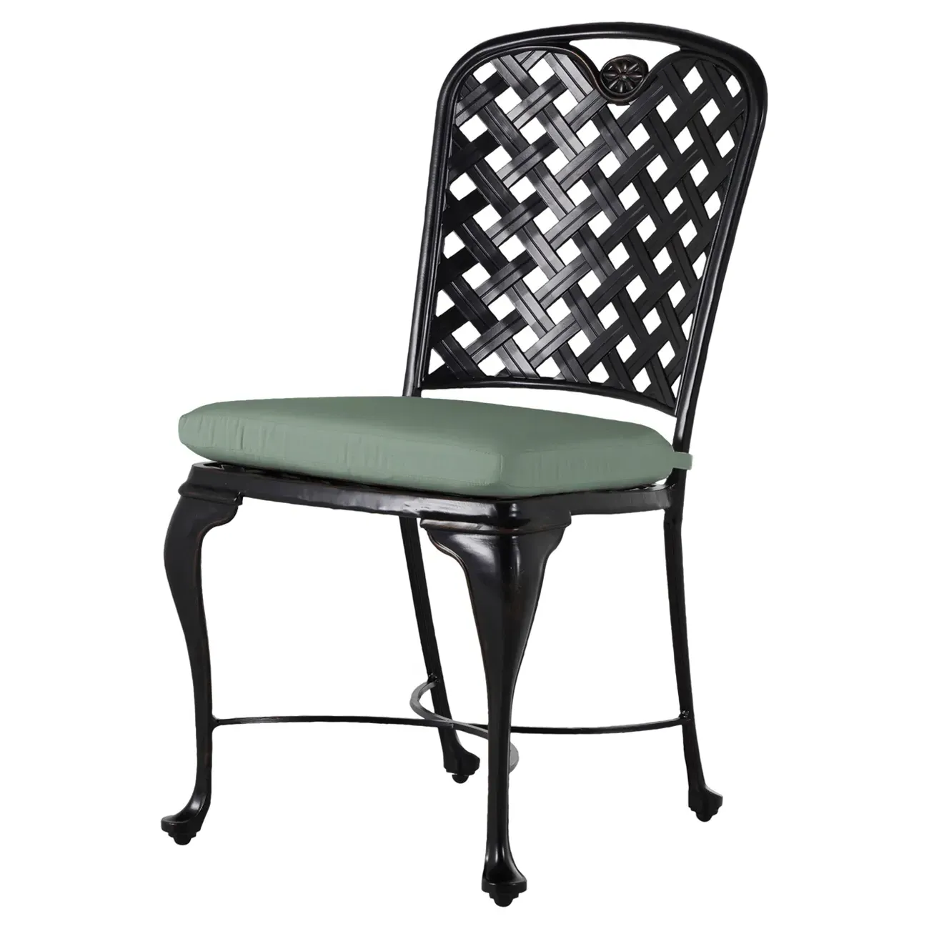 Provance Outdoor Dining Chair - Green, Cast Aluminum
