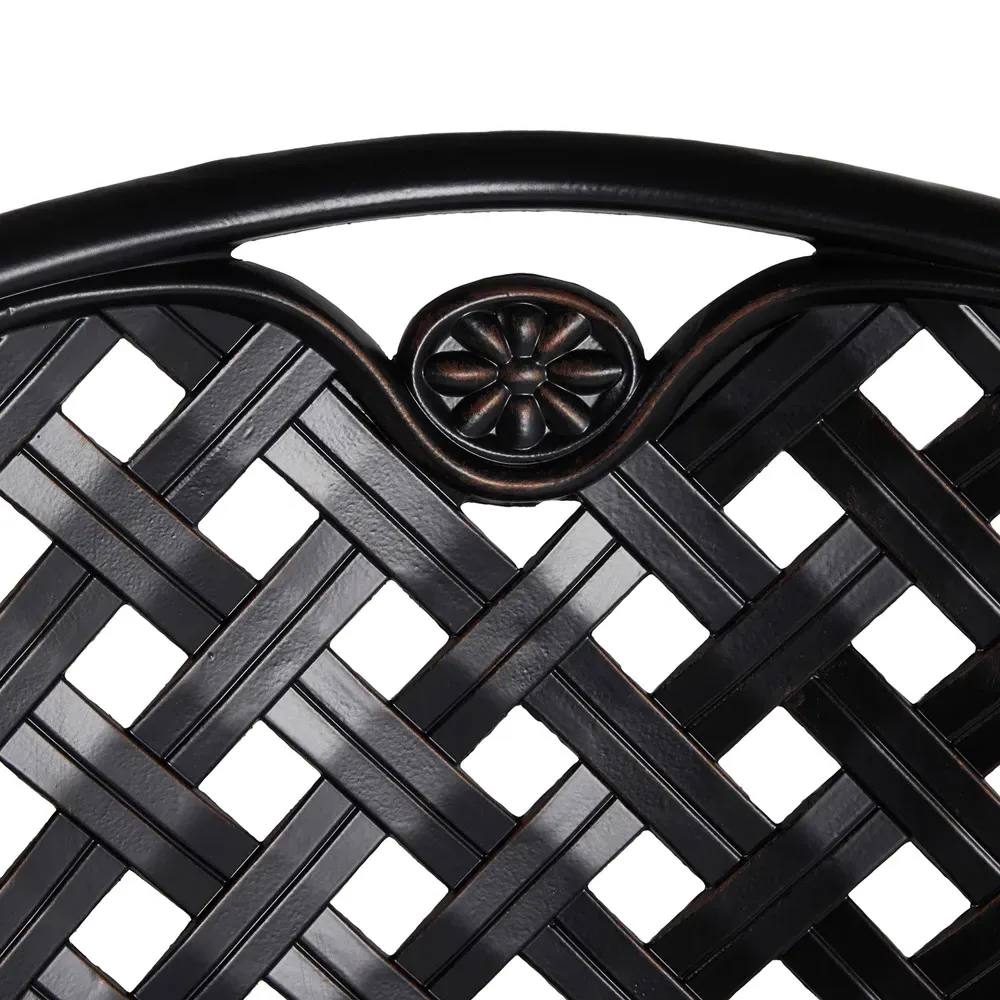 Provance Outdoor Dining Chair - Green, Cast Aluminum