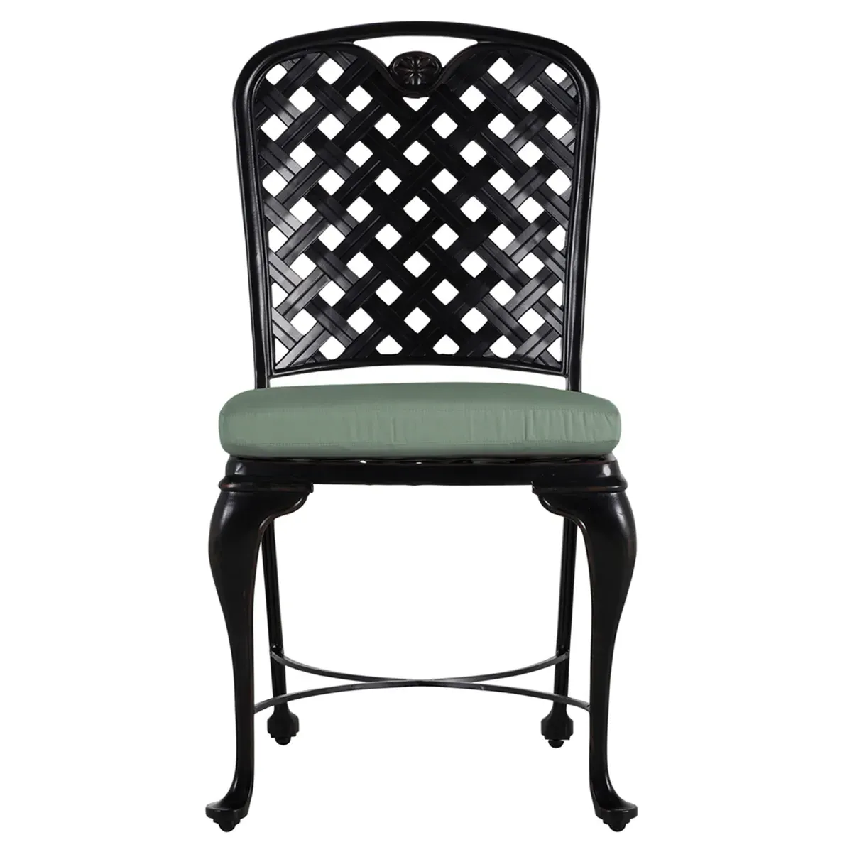 Provance Outdoor Dining Chair - Green, Cast Aluminum