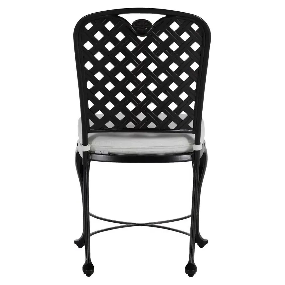Provance Outdoor Dining Side Chair with Cushion - White