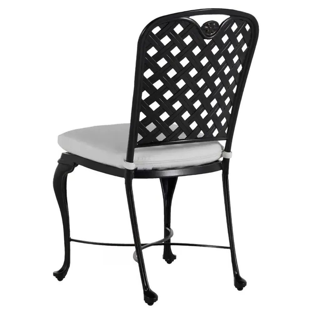 Provance Outdoor Dining Side Chair with Cushion - White