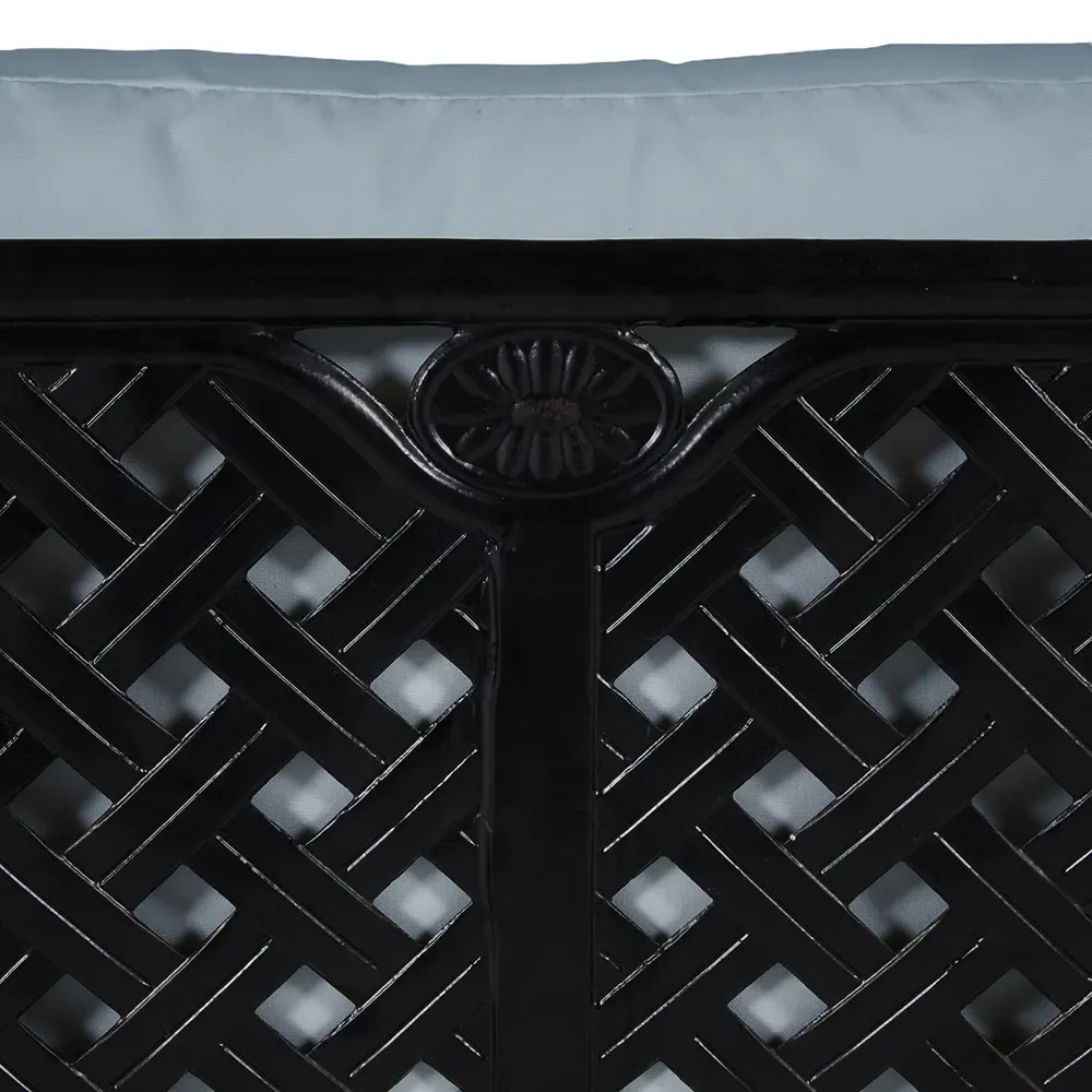 Provance Outdoor Sofa with Cushions - Blue, Aluminum