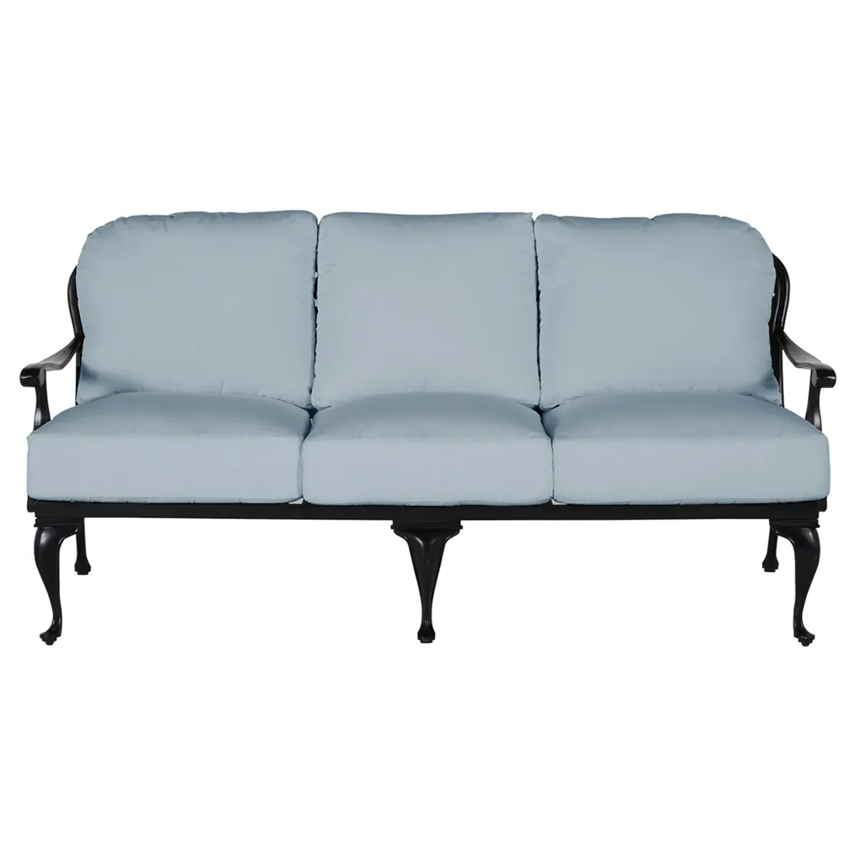 Provance Outdoor Sofa with Cushions - Blue, Aluminum