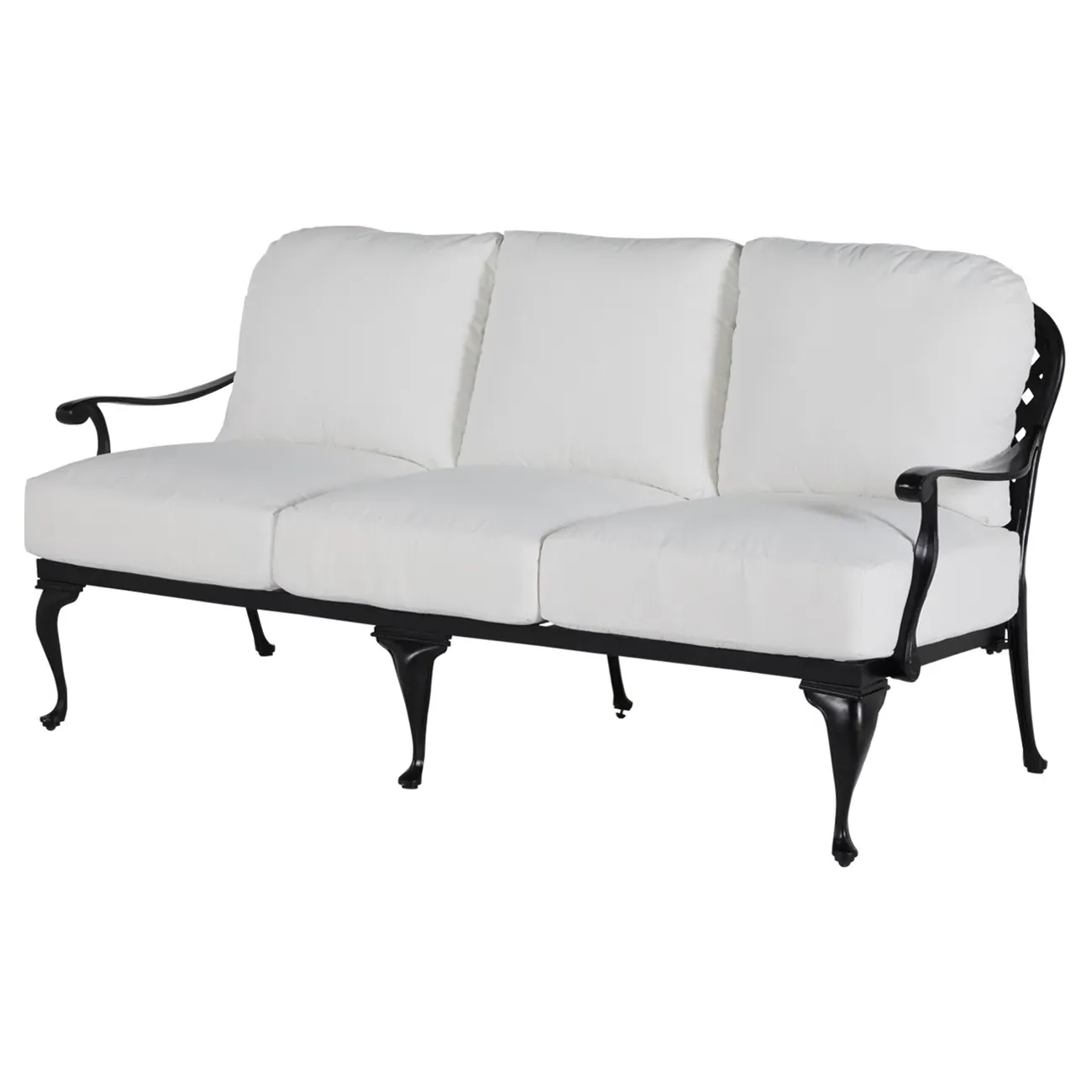 Provance Outdoor Sofa with Cushions - White, Aluminum