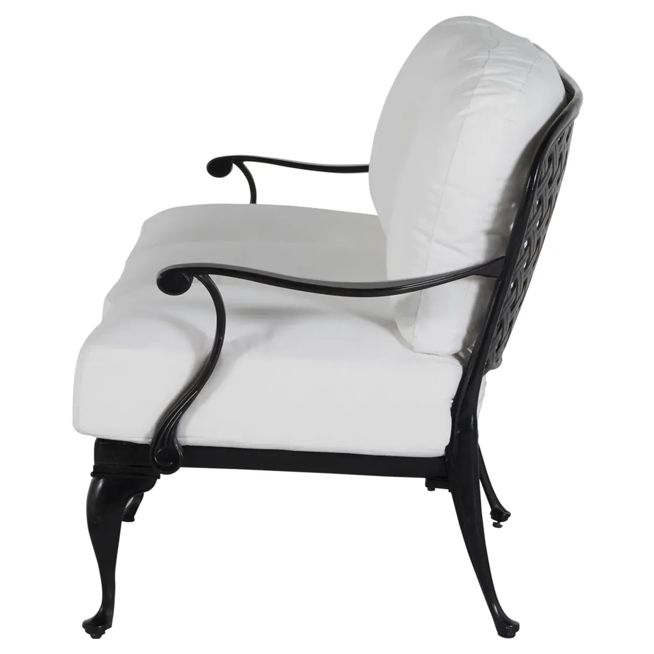 Provance Outdoor Sofa with Cushions - White, Aluminum