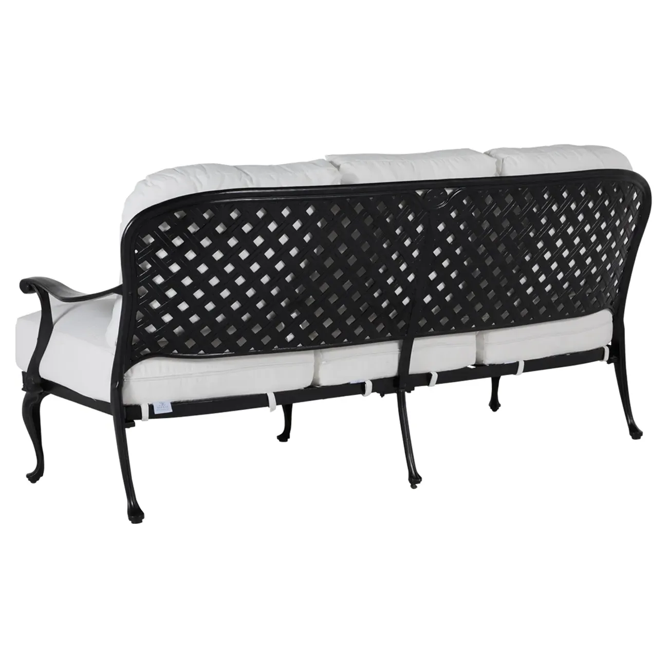 Provance Outdoor Sofa with Cushions - White, Aluminum