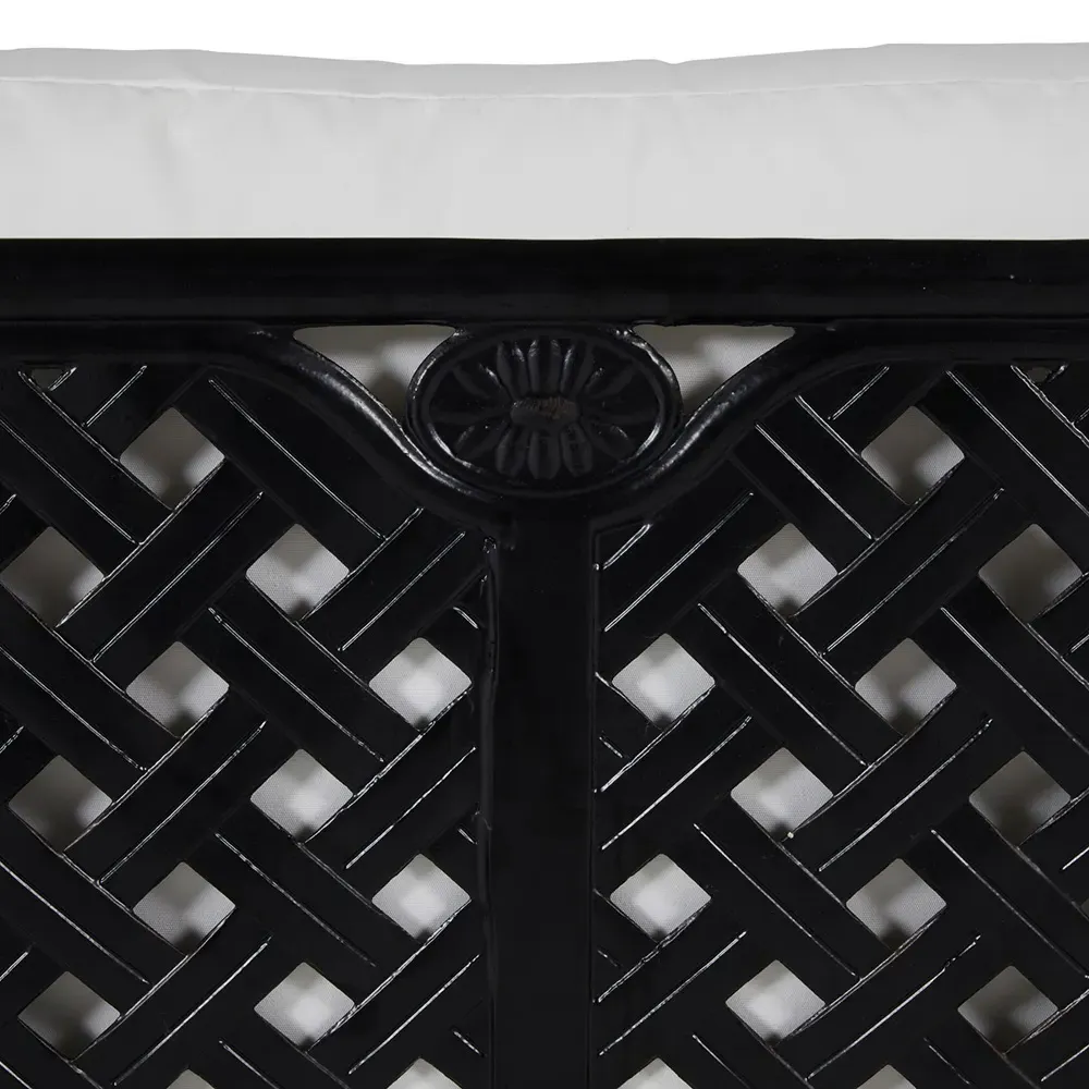 Provance Outdoor Sofa with Cushions - White, Aluminum