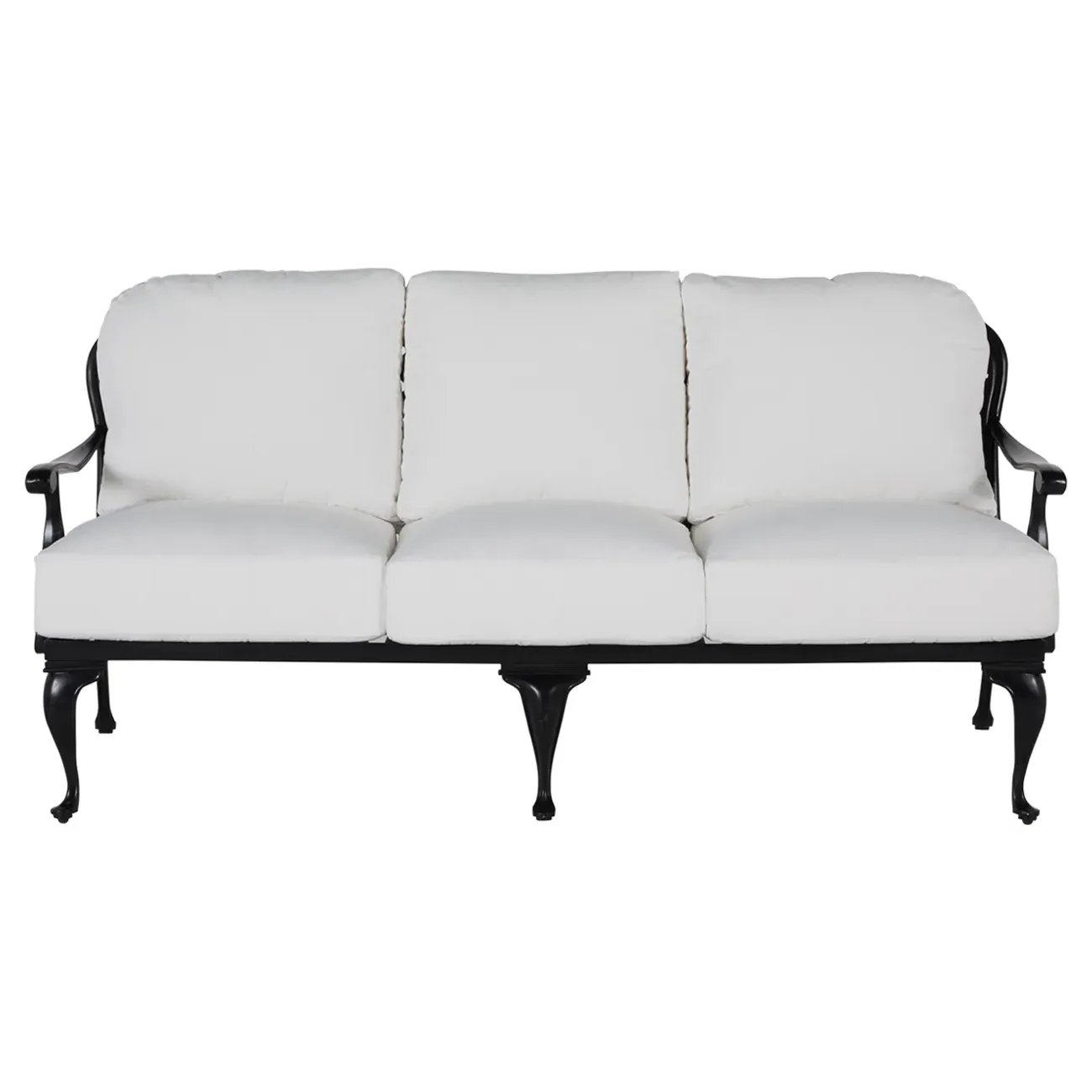Provance Outdoor Sofa with Cushions - White, Aluminum