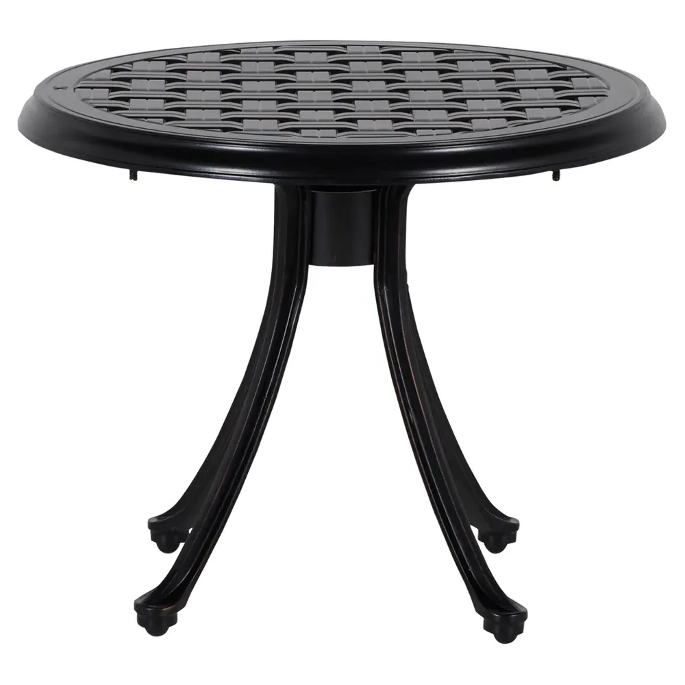 Provance Round Outdoor Side Table - Ancient Earth Black