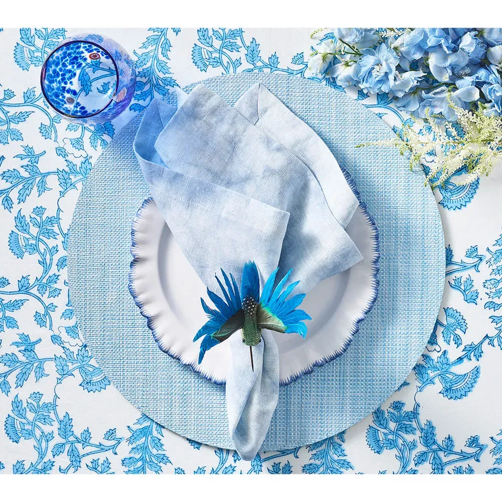 Provence Periwinkle Cotton Napkin Set of 4 - Blue