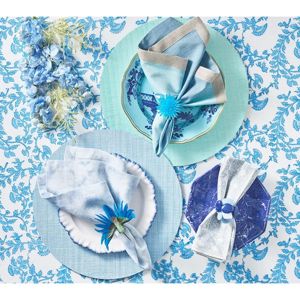 Provence Periwinkle Cotton Napkin Set of 4 - Blue