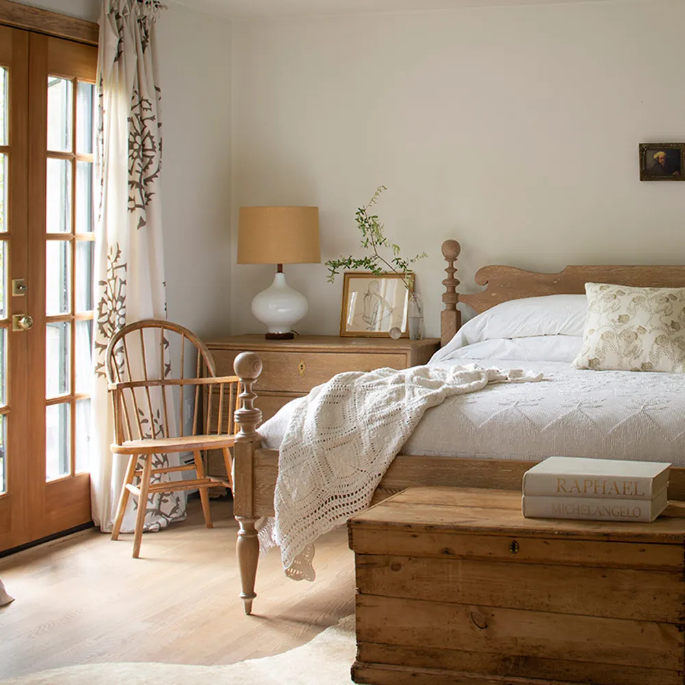 Province 3 Drawer Bachelor Chest with Brass Pulls - Beige, Oak