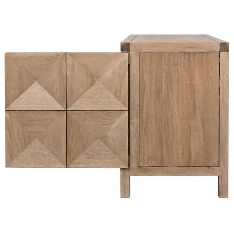 Quen Diamond 2 Door Sideboard - Brown, Walnut