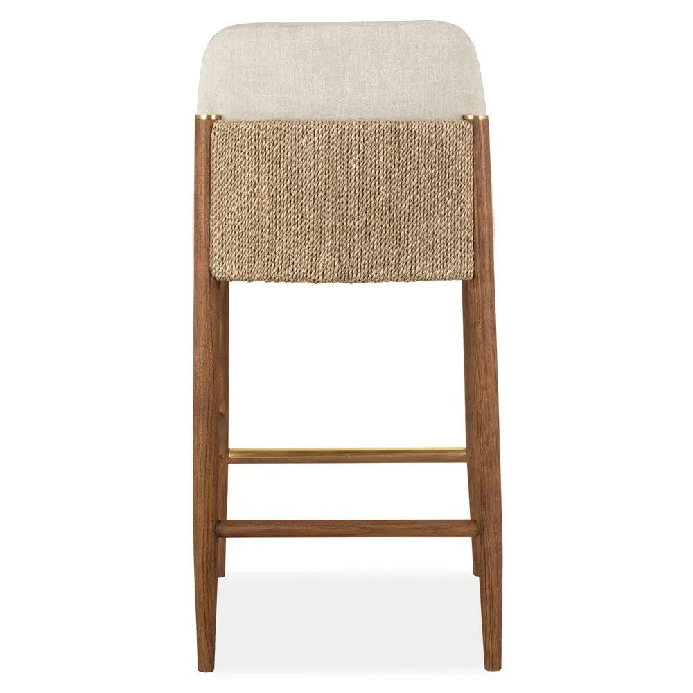 Quest Coastal Beach Counter Stool - Brown, Teak