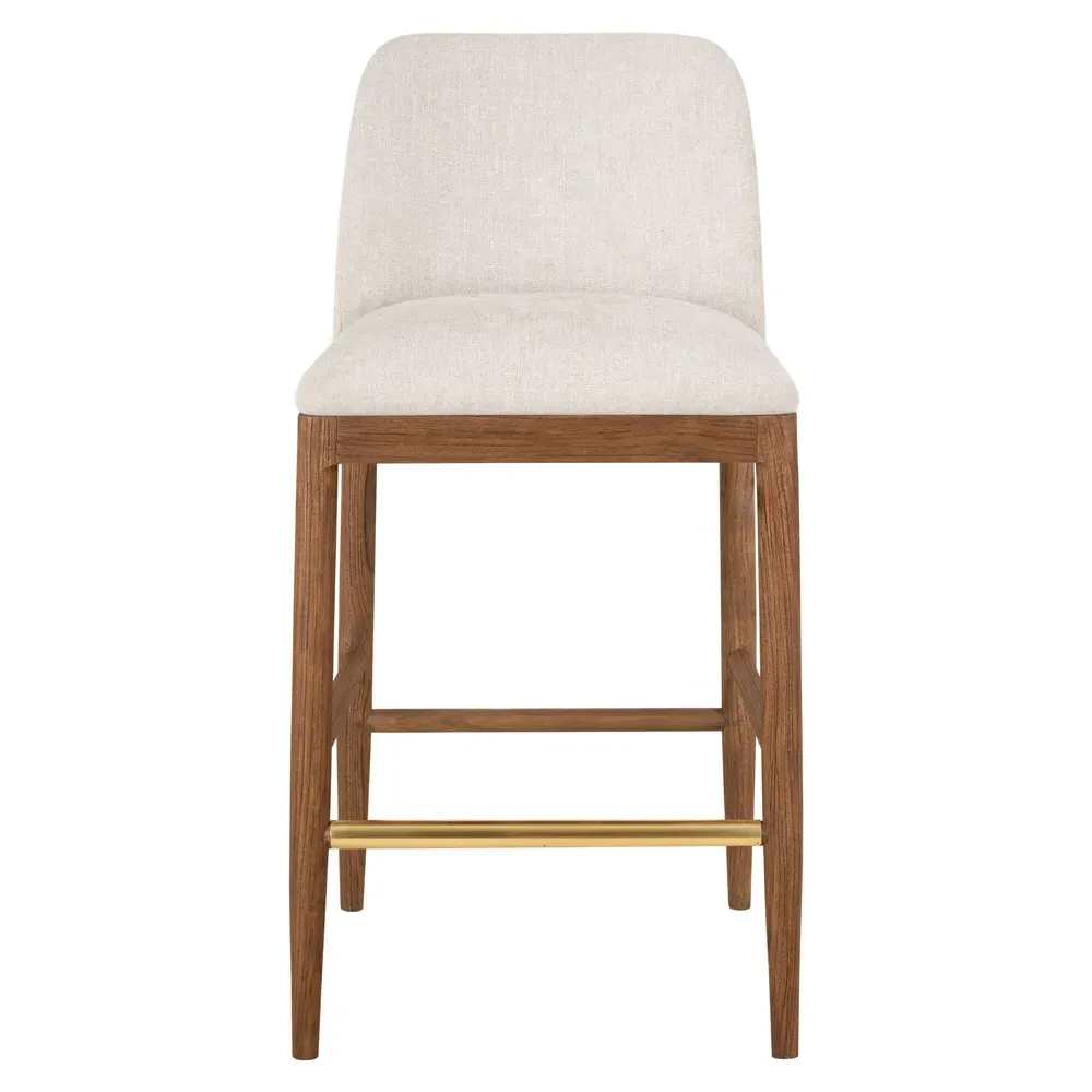 Quest Coastal Beach Counter Stool - Brown, Teak