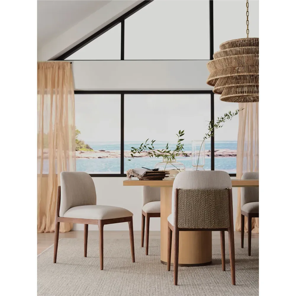 Quest Coastal Beach Dining Chair - Brown, Teak