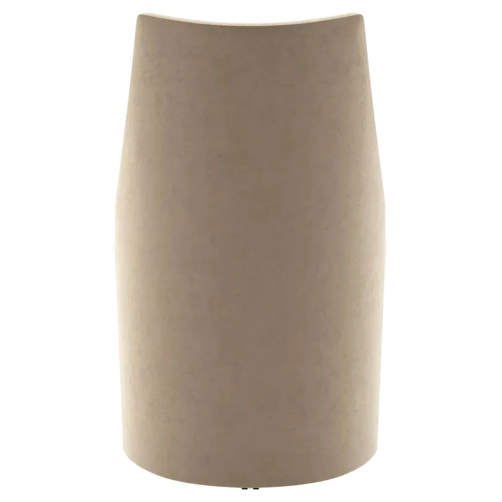 Quillon Caster Dining Side Chair - Beige, Performance Velvet