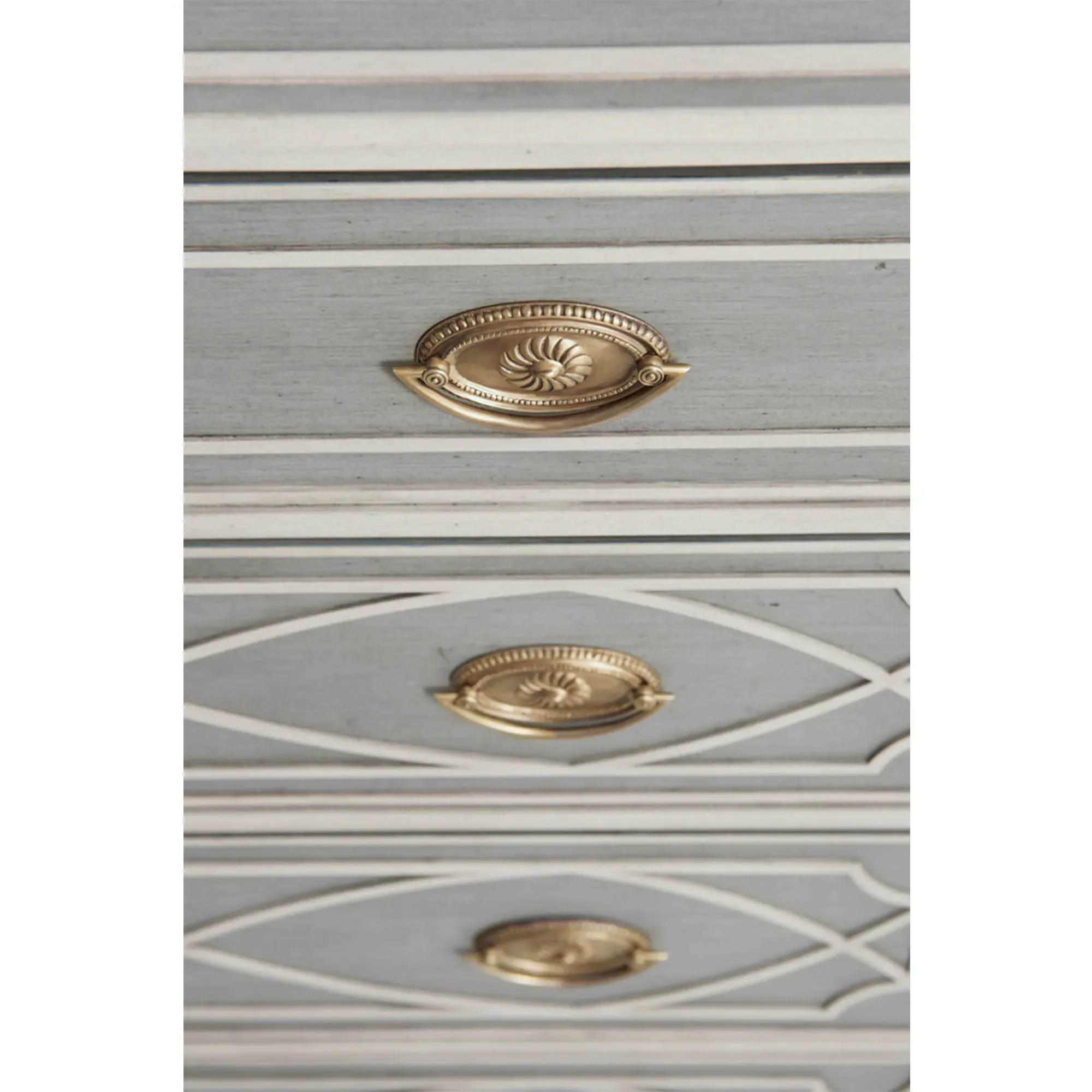 Quinn Fretwork Chest - Grey, Wood