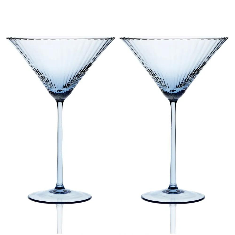 Quinn Martini Glass Set of 2 - Ocean, Crystal