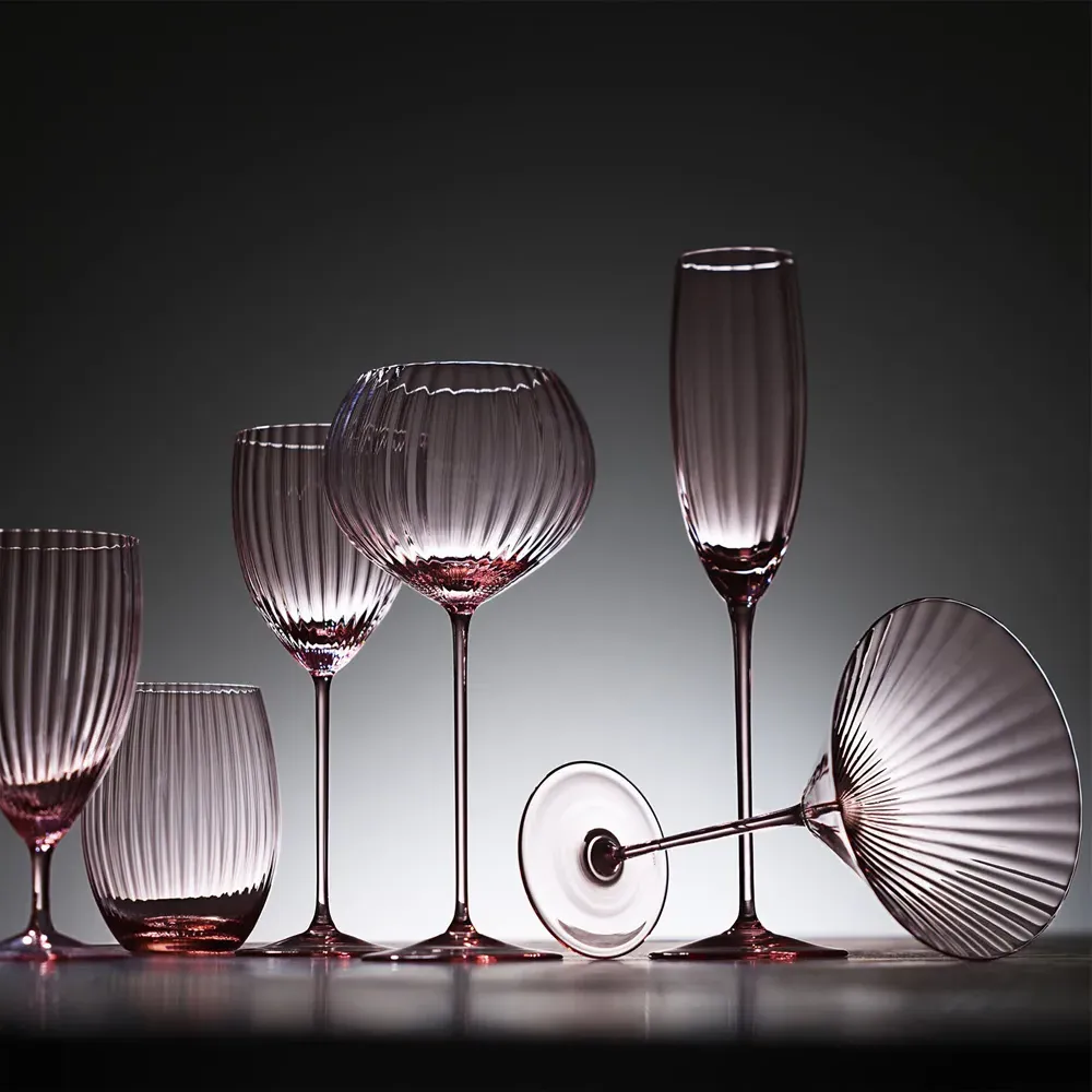 Quinn Martini Glass Set of 2 - Rose, Crystal