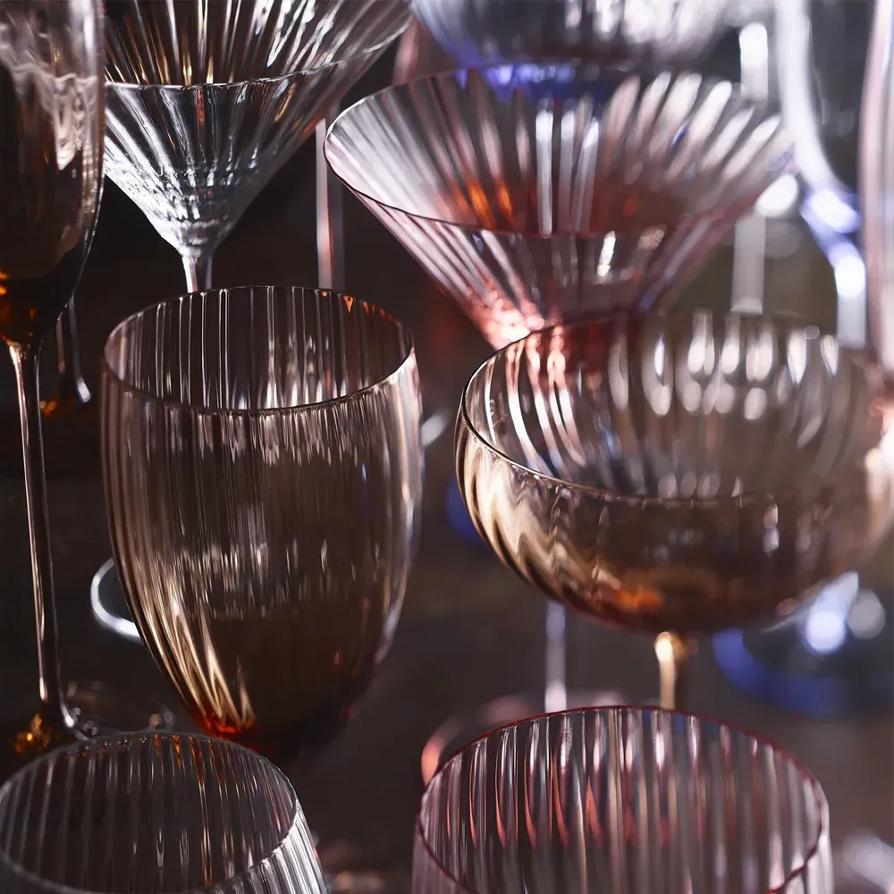 Quinn Martini Glass Set of 2 - Rose, Crystal