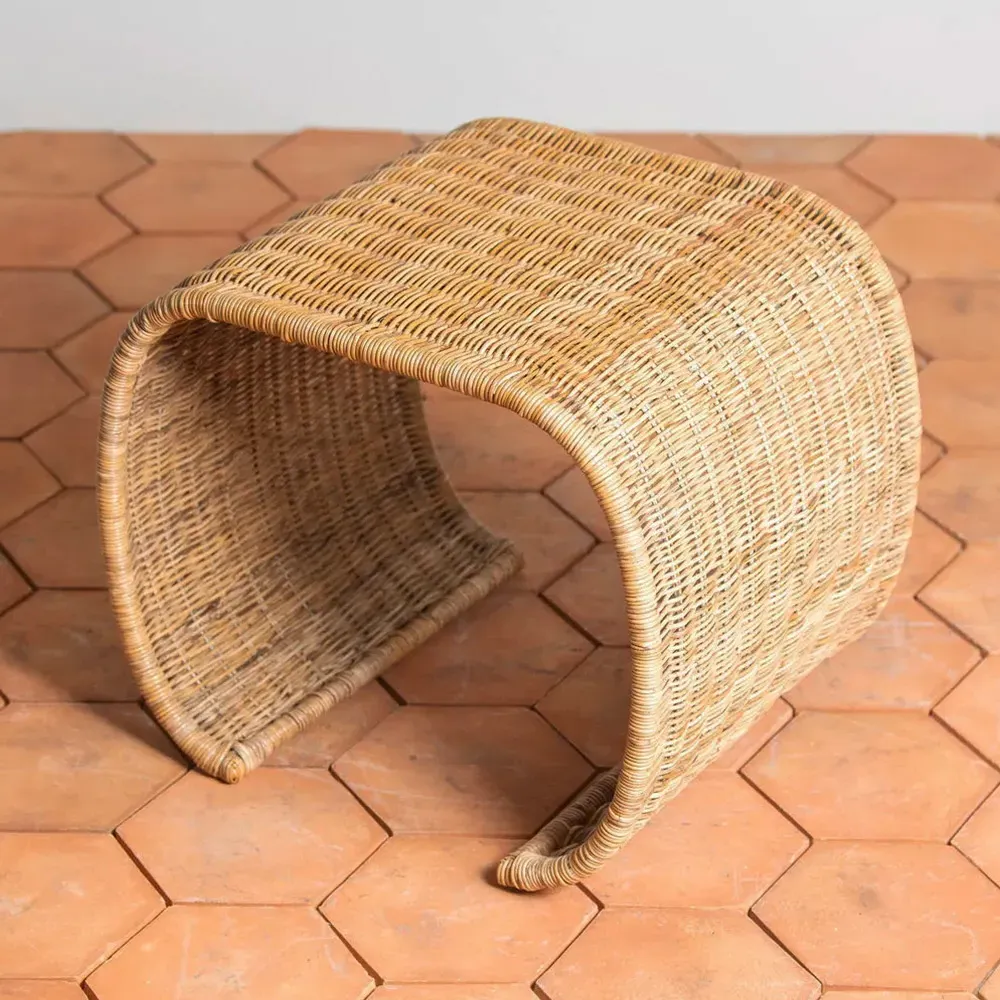 Quinn Rectangular Side Table - Brown, Wicker