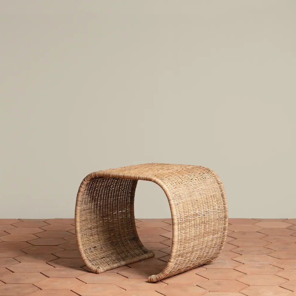 Quinn Rectangular Side Table - Brown, Wicker