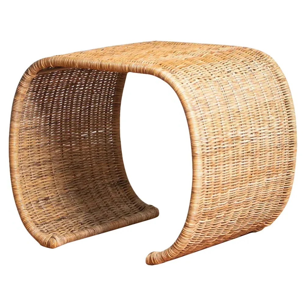 Quinn Rectangular Side Table - Brown, Wicker image