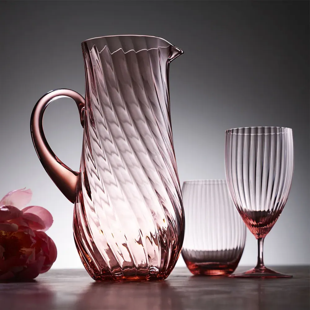 Quinn Tumbler Glass Set of 2 - Rose, Crystal